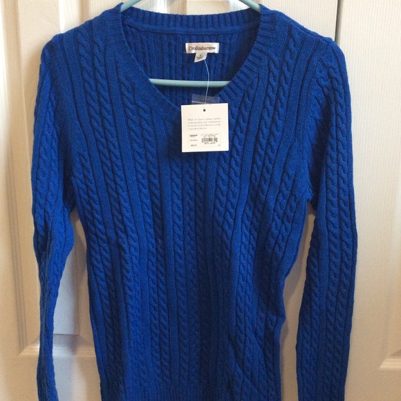 Croft Barrow Blue Knit Sweater | Poshmark